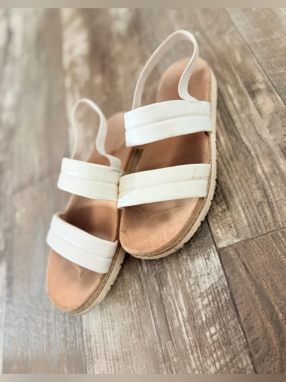 Cat & Jack White Double-Strap Slide Sandals